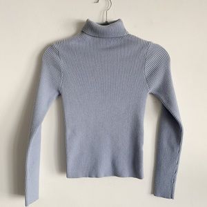 Princess Polly Light Blue Turtleneck Long Sleeve